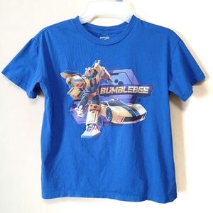 Transformers Bumblebee blue Short Sleeve t shirt size large 10/12